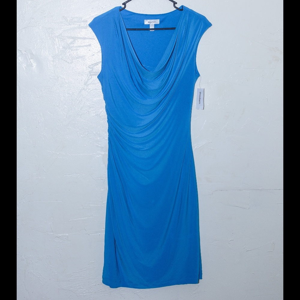 DRESSBARN DRAPE NECK DRESS